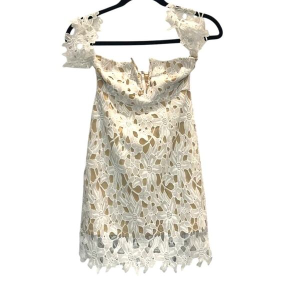 Velvi (More to Come = REVOLVE) - Lace Mini Dress - White - XS - Picture 2 of 8